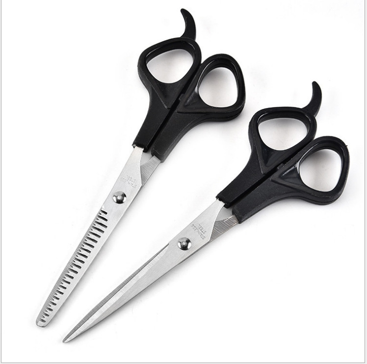 Flat cut tooth scissors combination scissors hair clipper gift scissors hairdressing scissors children's bangs thin scissors set