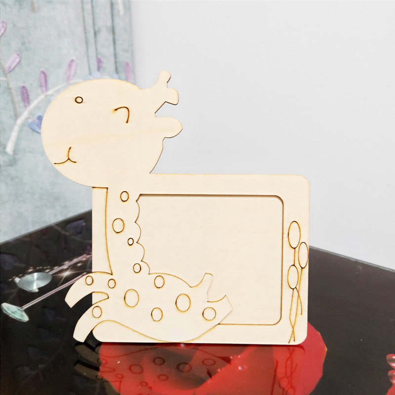 Handmade Wooden Photo Frame, Factory Wholesale Children's DIY Doodle Photo Frame, Ultra-Light Clay Snowflake Clay Photo Frame