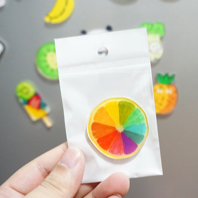 Soft adorable fruit soft magnetic refrigerator stickers cute cartoon magnetic stickers early education stickers Korea creative photo magnetic stickers wholesale