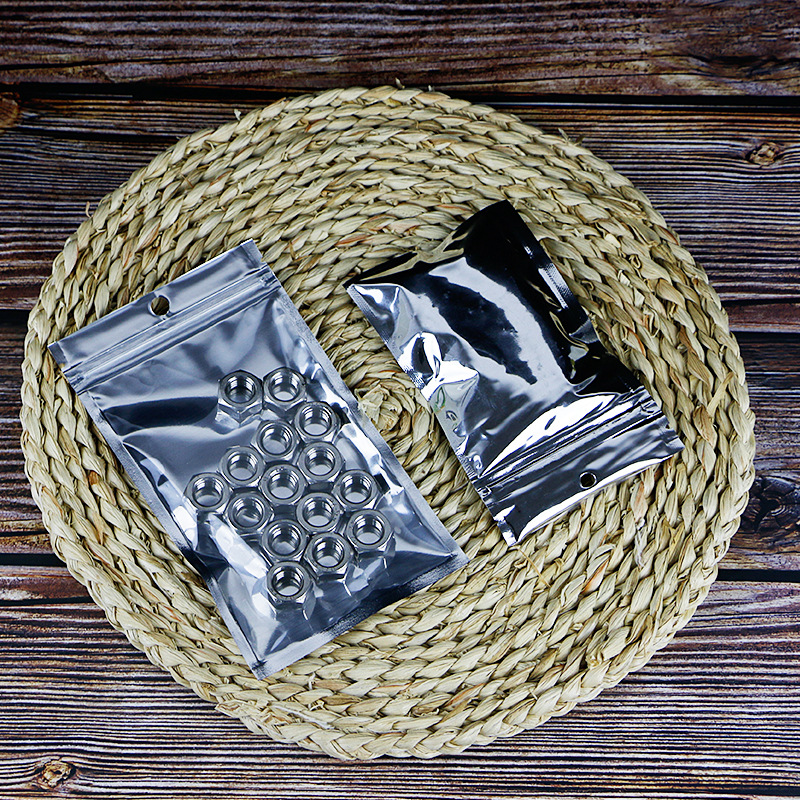 Translucent Clothing Plastic Bag Sealing Pocket Aluminized Yin and Yang Aluminum Foil Self-sealing Bag Mobile Phone Case Packaging Bag