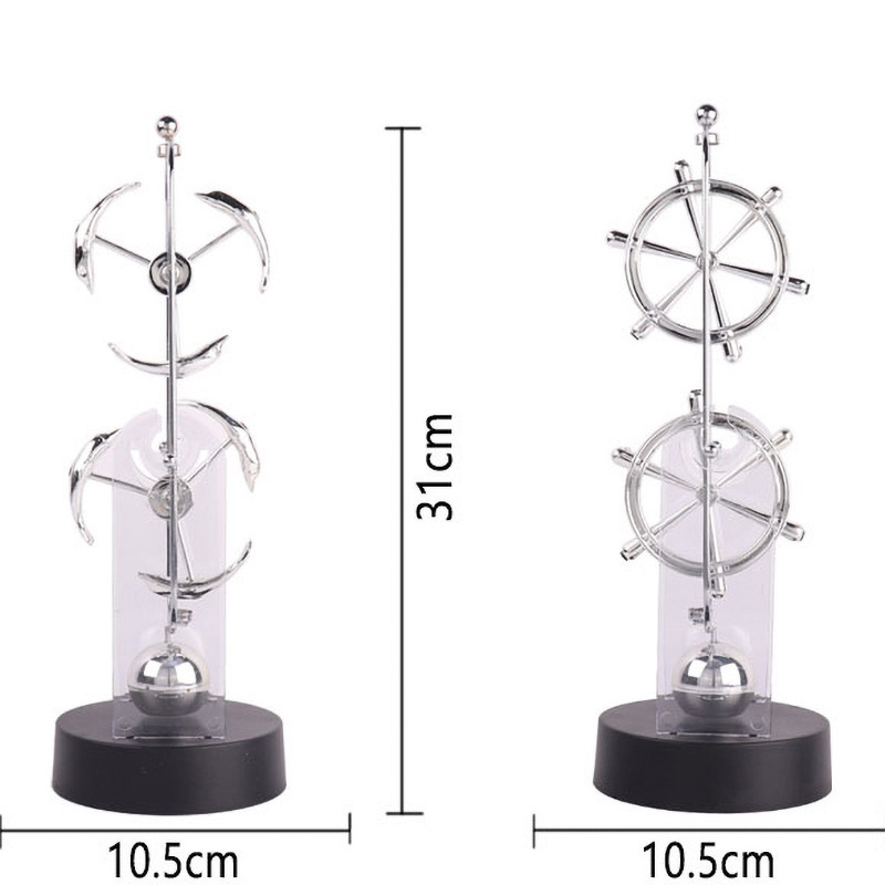 大型ダブルホイール永久運動マシン電気磁気ダブル回転スイング振り子カオス振り子ギフト家の装飾|undefined
