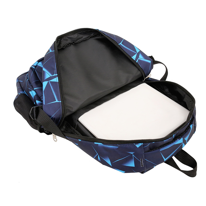 Four-petal Flower Backpack Water-repellent 900D Printed Cloth Three-piece Bag New Fashion Brand Casual College Style