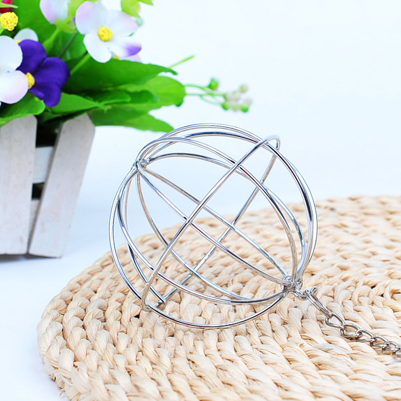Rabbit grass ball can be hung feeding grass material rack Dutch pig Chinchilla electroplated stainless steel grass ball