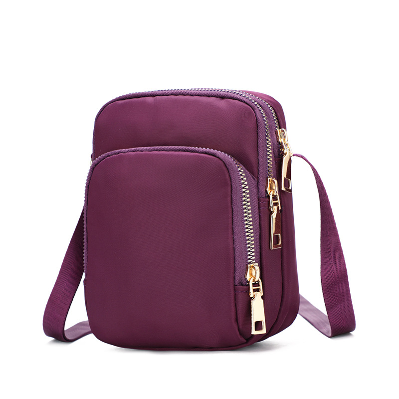 Small bag women's crossbody 2019 summer new Korean style nylon cloth mobile phone bag mini vertical canvas change