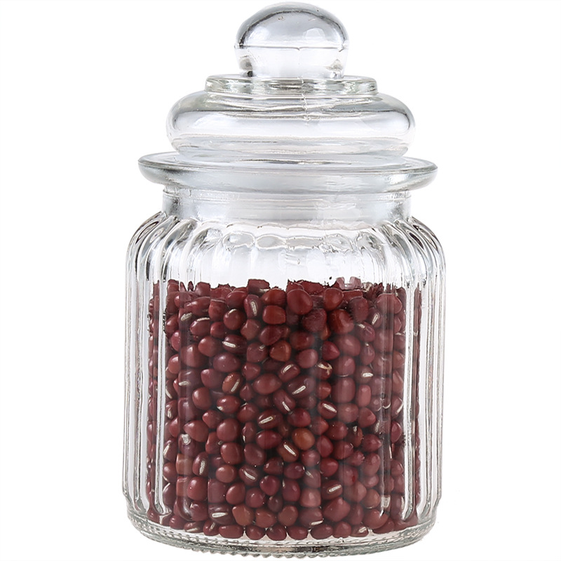 Kitchen Glass Sealed Jar Food Seasoning Grain Storage Jar Honey Jar Transparent Tea Jar Jam Bottle Storage Jar