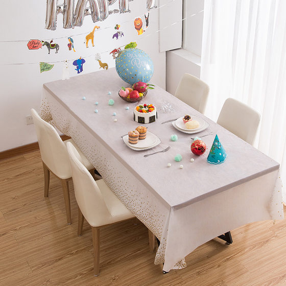 Amazon Dot Disposable Tablecloth Printed party Decorative Tablecloth PEVA Thickened party Tablecloth Waterproof