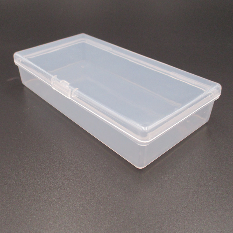 Rectangular Transparent Plastic Lock Buckle Box Fishing Gear Jewelry Parts Screw Hardware Tools Storage Finishing Box