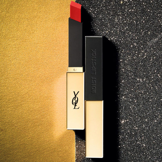 Live broadcast thin tube matte moisturizing small gold lipstick six-color retro red choking pepper tomato