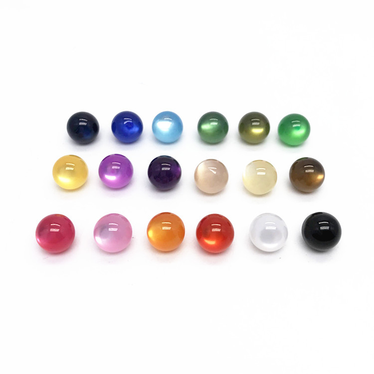 Buckle Button Cheongsam Tang Suit Hanfu Vintage Pearlescent Button Head Partial Hole Resin Imitation Jade Loose Bead Round Bead Button