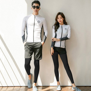 Couple's Diving Suit Women's Split Long Sleeve Swimsuit Trousers Sunscreen Slimming Swimming Suit Snorkeling Suit Jellyfish Suit Men's