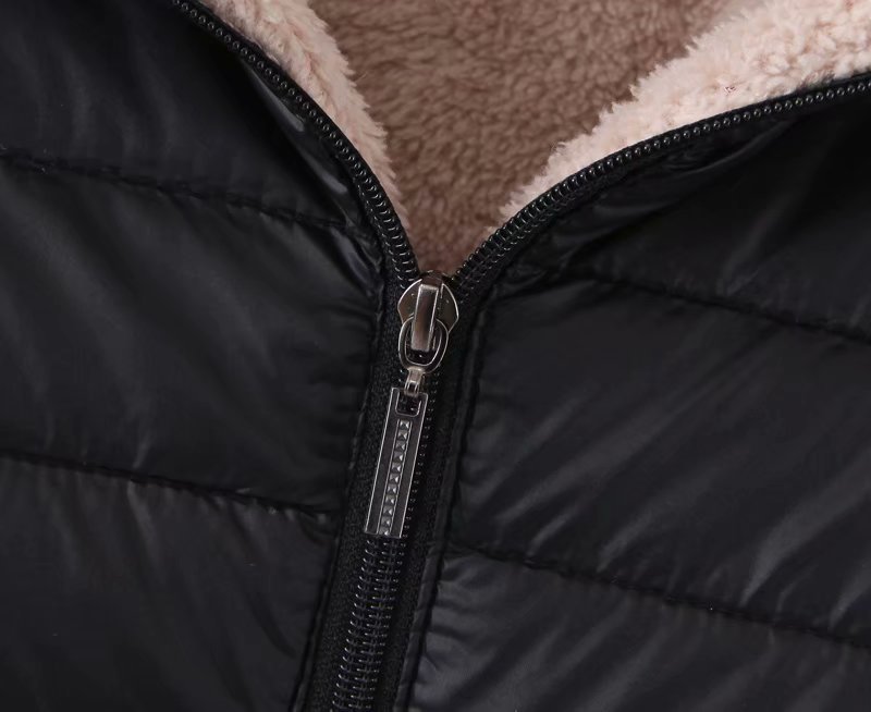24 autumn and winter new long Korean style hooded slim fit plus velvet cotton long hooded plaid cotton women's cotton-padded jacket_voghion.com