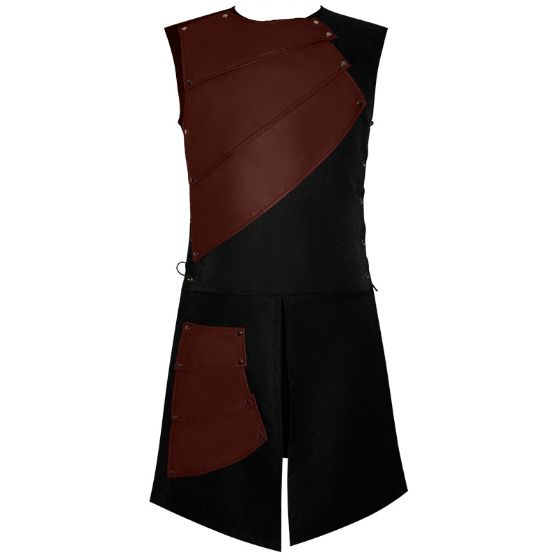 St. Vida's New Sleeveless Round Neck Side Strap Stitching Medieval Retro Samurai Fighting Halloween Costume
