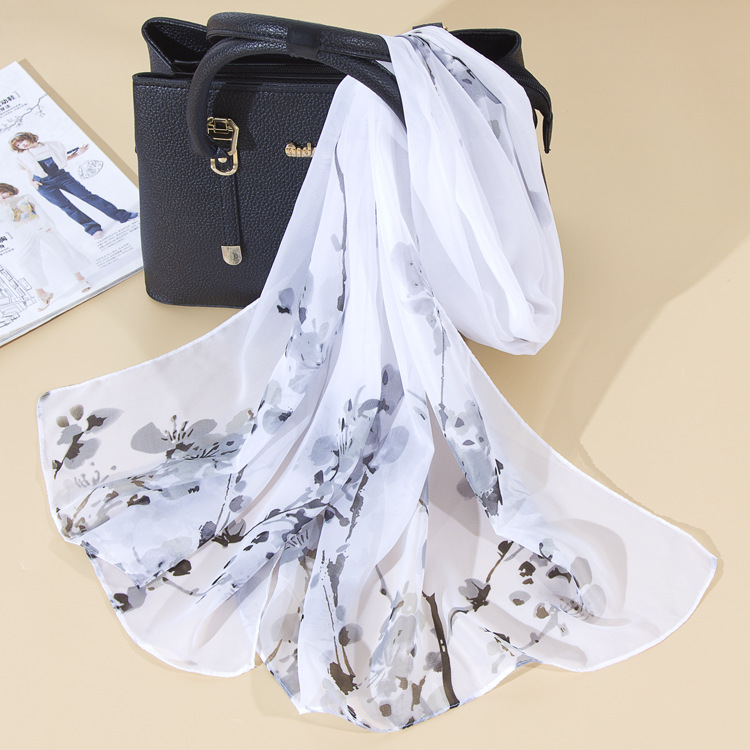 Sand Scarf Summer Small Scarf Small Scarf Korean-style Scarf Women's Lightweight Shawl Scarf Dual-use Korean-style All-match