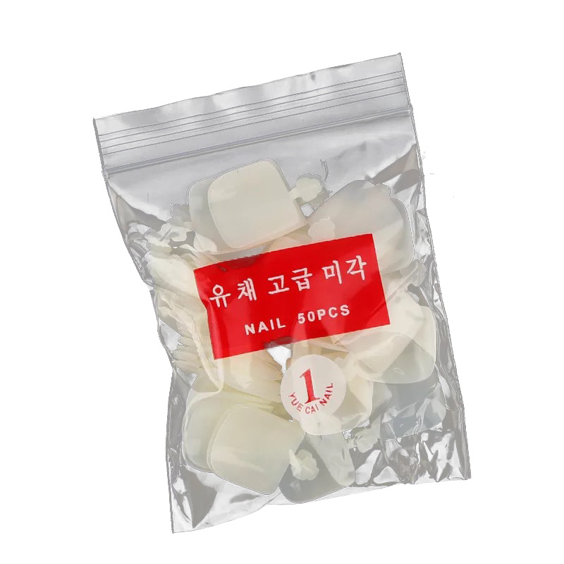 Nail nail bag 600 pieces of toe nail transparent color fake nail toenail bag full stick natural color special