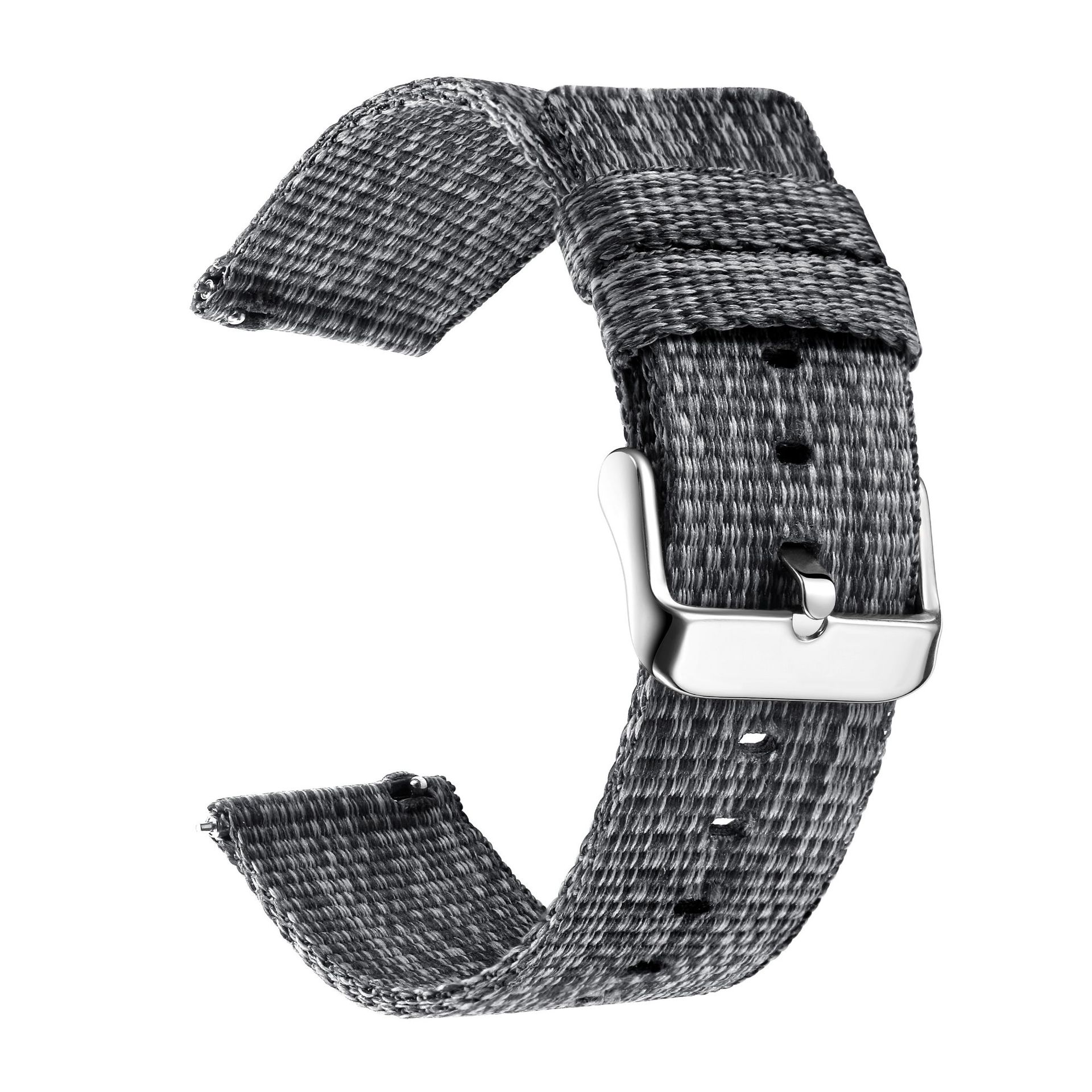 Quick release raw ear fitting Gear S3 S2 thick nylon canvas watch strap 18mm20 22mm 24mm 8 colors