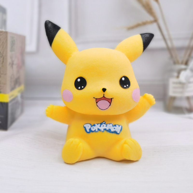 Anti-fall Vinyl Piggy Bank Korean Creative Large Cute Cartoon Children's Piggy Bank June 1 Kindergarten Gift
