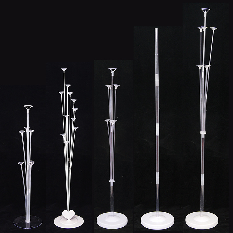 Wholesale birthday party transparent floating bracket wedding celebration dining table decoration table floating balloon column road guide base