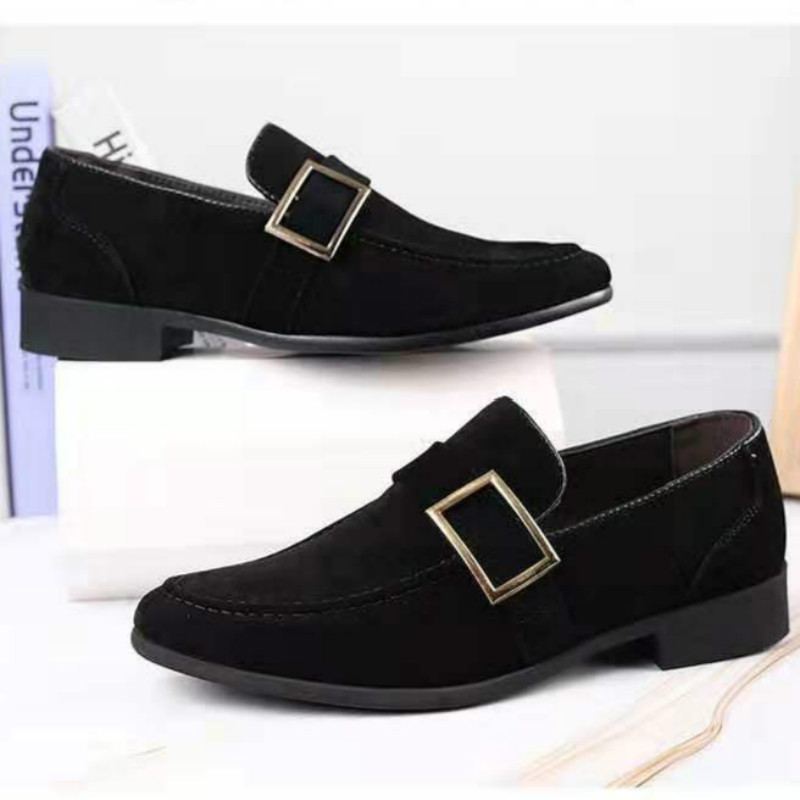 Factory direct 2023 spring cross-border men's leather shoes business formal men's shoes frosted large size British shoes men's tide