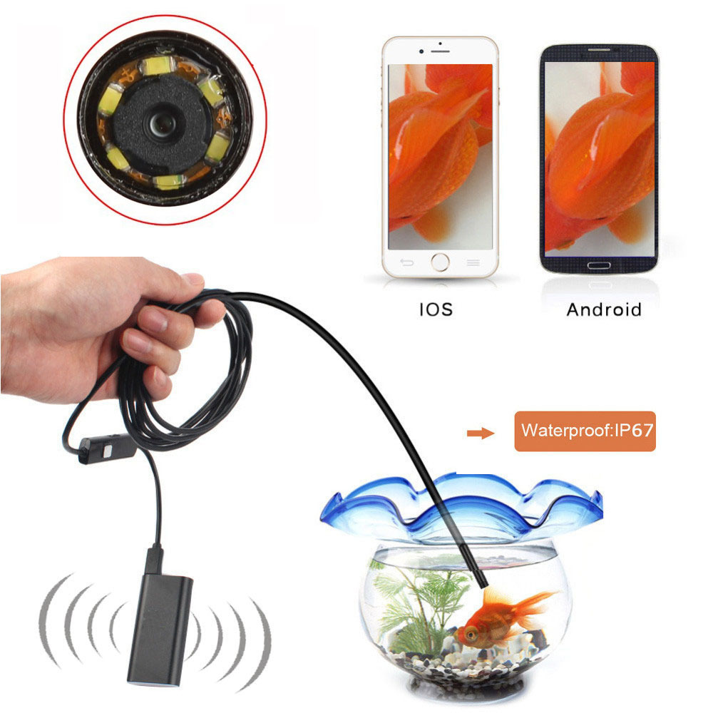 Factory direct industrial endoscope WiFi endoscope HD wireless mobile phone endoscope car pipe camera