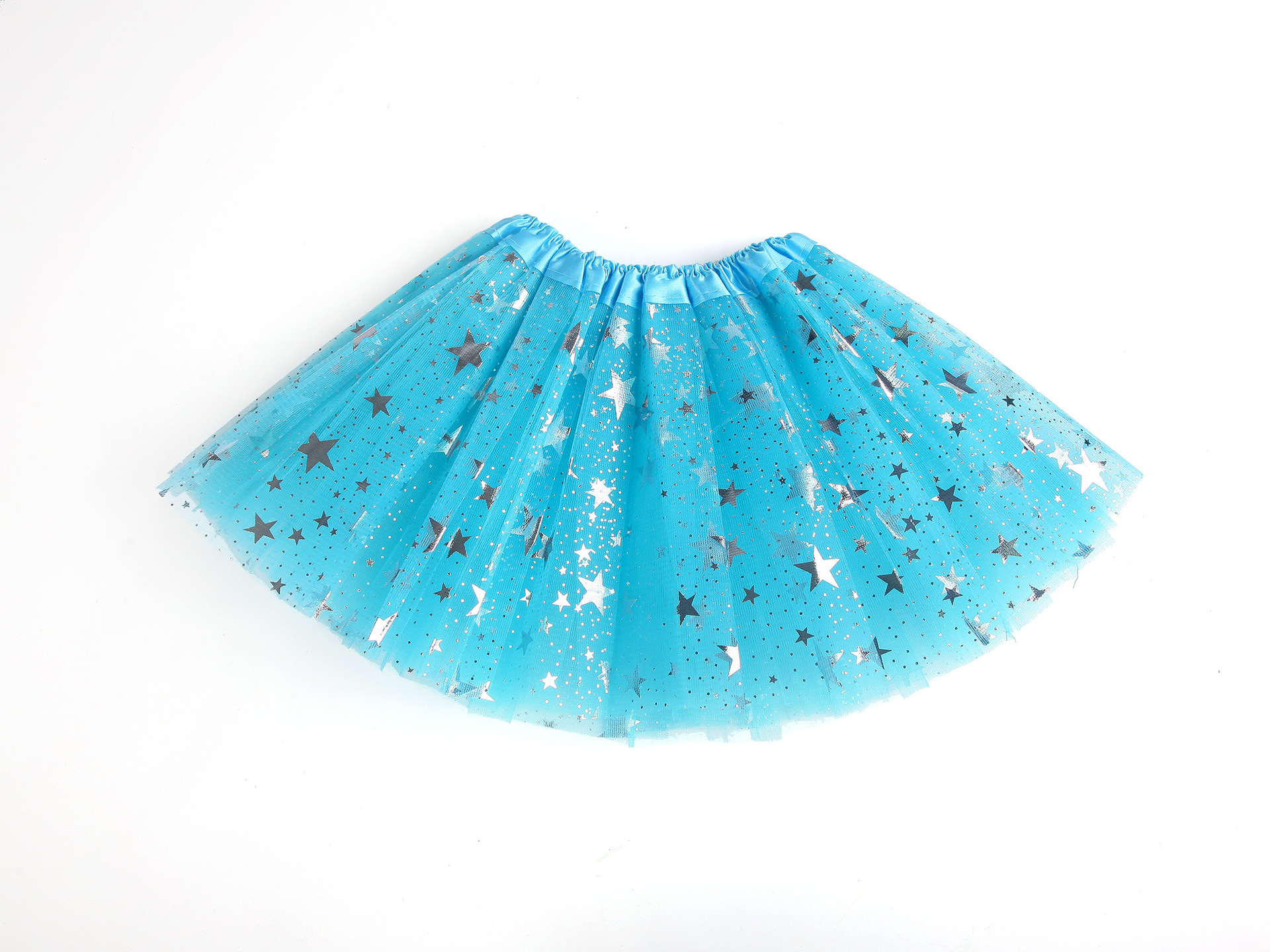 Children's tutu skirt tutu skirt big five-pointed star mesh skirt three-layer 6-piece skirt tutu mesh skirt children's skirt