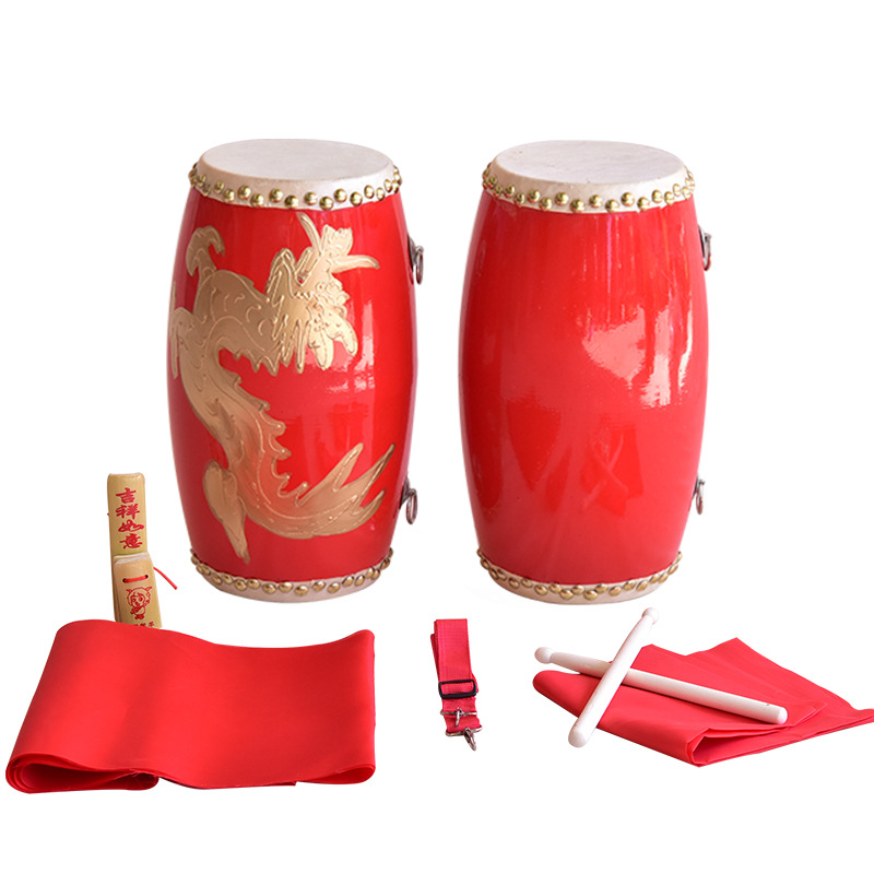 Factory 9 12 14 15cm cowhide waist drum children small waist drum adult Yangko Ansai kindergarten toy props