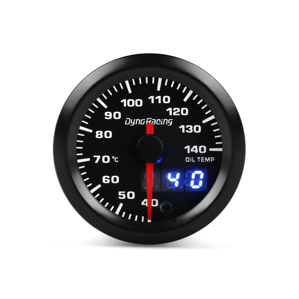 Car modification 52MM oil temperature meter high-speed stepper motor pointer LCD double display colorful car racing meter