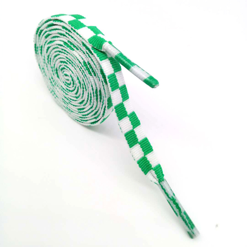 Mosaic fashion shoelaces Plaid shoelaces men and women canvas sports casual skate shoes flat basketball shoes color shoelaces
