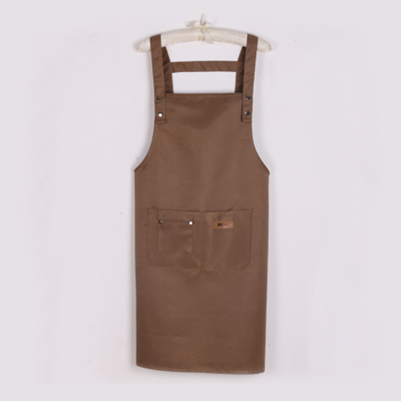 Kitchen waterproof oil-proof apron printed logo men's and women's restaurant chef milk tea shop work clothes men's coverall adult waist