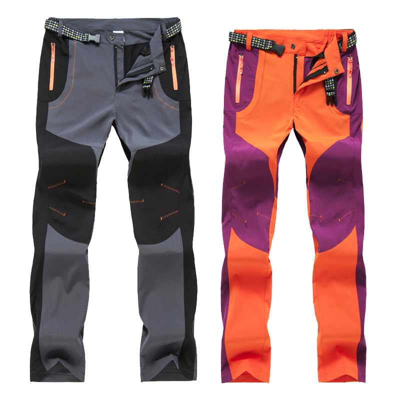 Men's Autumn and Winter Fleece Thickened Warm Soft Shell Pants Waterproof Windproof Rush Pants Outdoor Sports Climbing Pants Women's Cross-Border