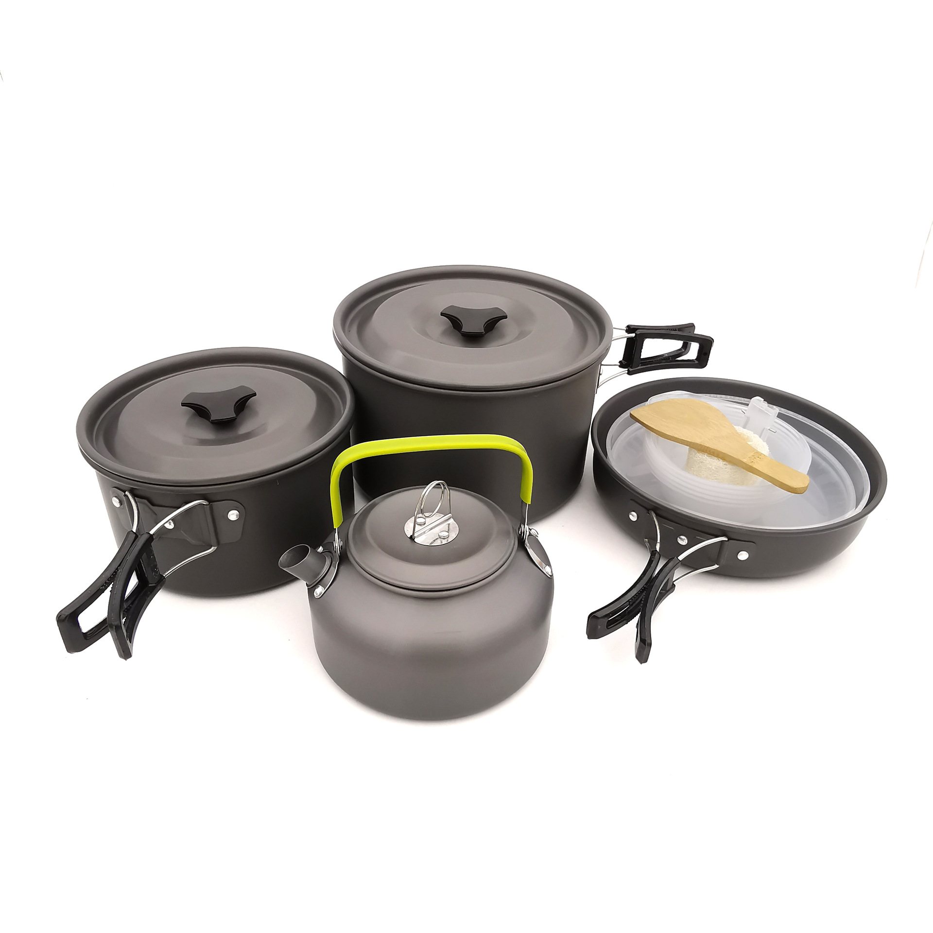 Amazon Hot Sale 4-5 Person Hard Alumina Teapot Set Pot Set Outdoor Camping Coffee Pot Pot Set
