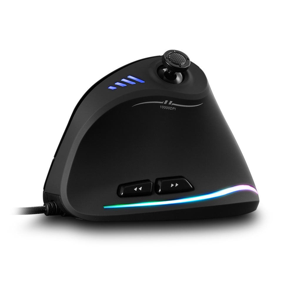 ZELOTES master rocker vertical gaming mouse programming RBG marquee wired vertical mouse macro