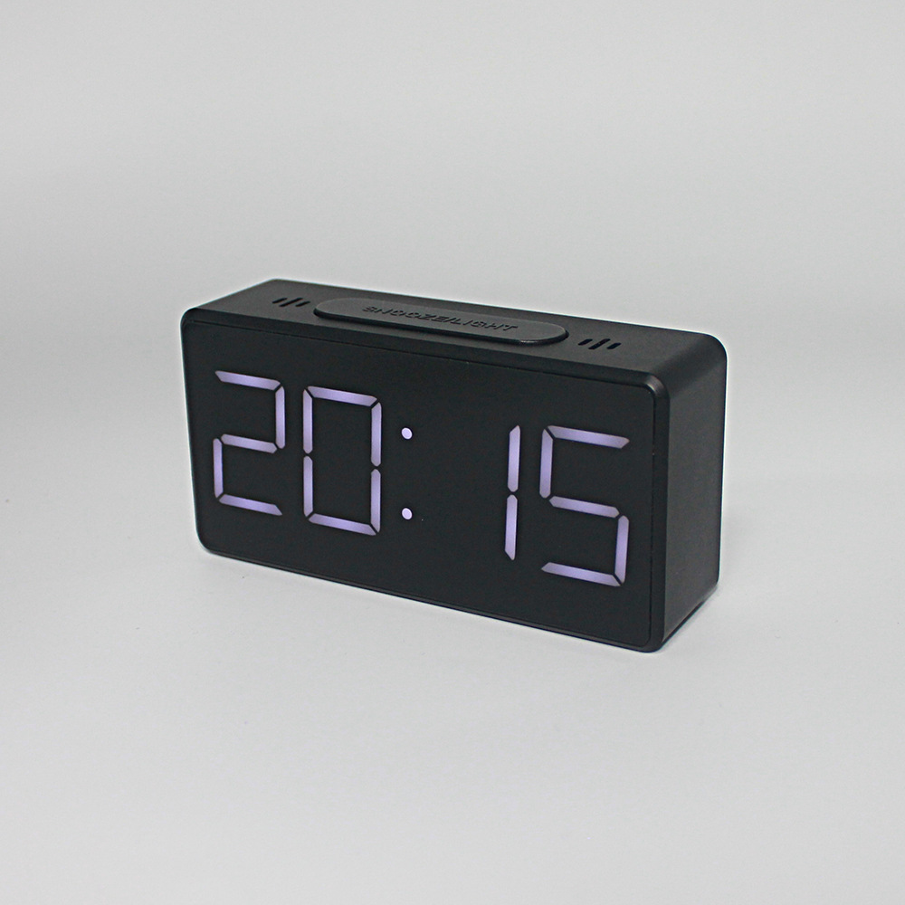 2019 New cross-border supply simple electronic clock LED alarm clock bedside clock student alarm clock mirror clock 8039