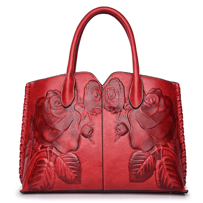 Chinese Trendy Ethnic Style Women's Exquisite Floral Pattern Elegant Elegant Women's Hand Shoulder Crossbody Bag