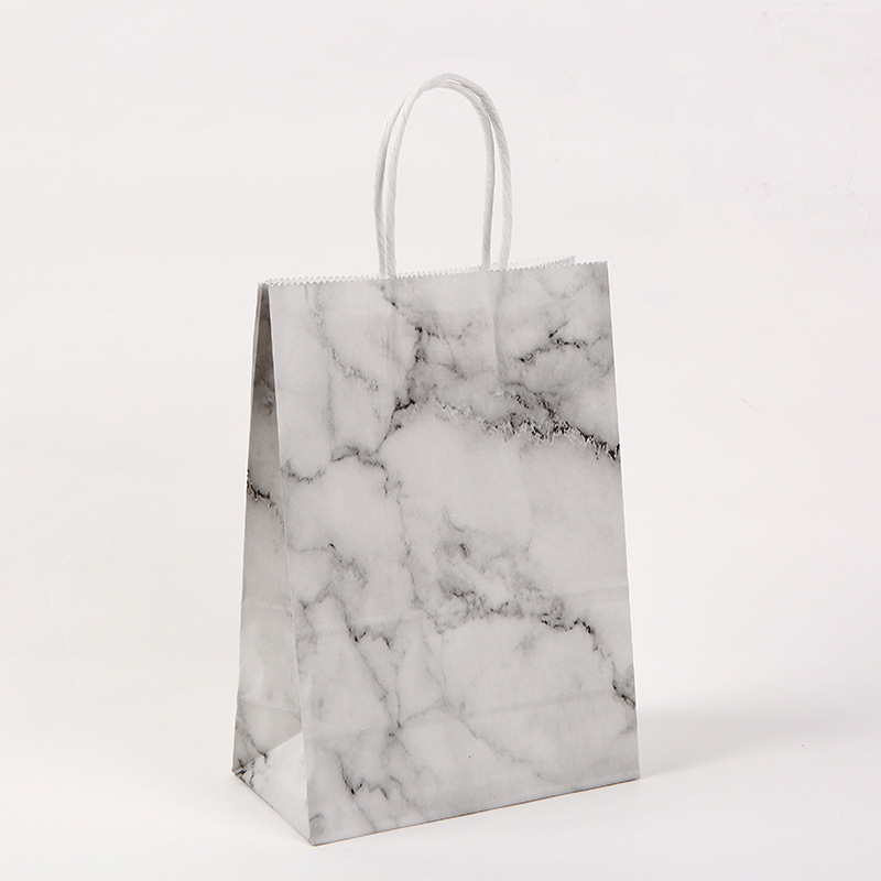 牛皮纸大理石系列创意手提袋外卖打包袋服饰购物牛皮纸袋礼品袋