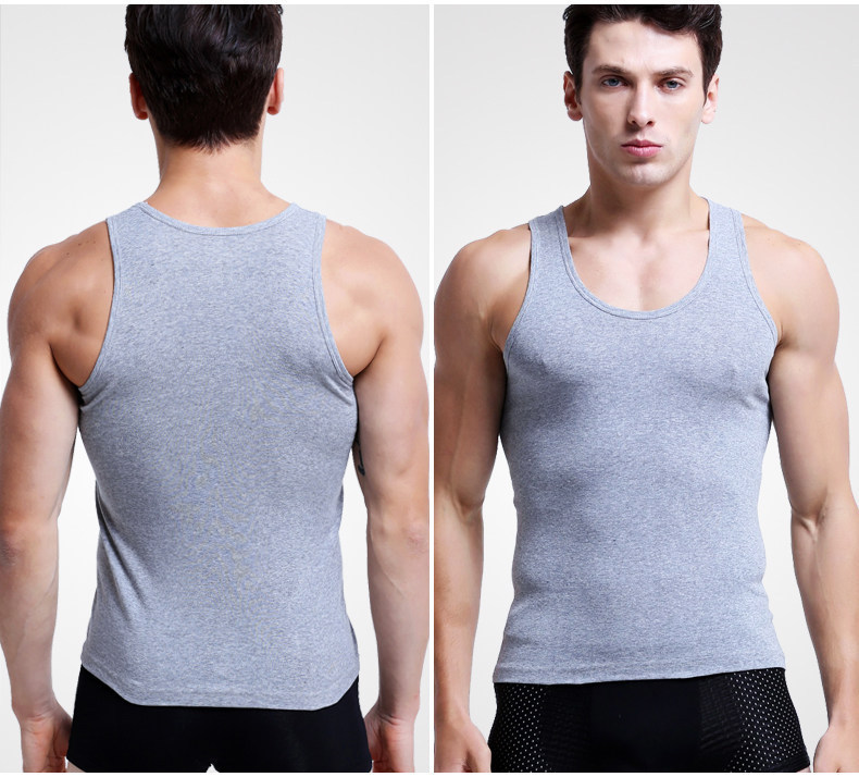 AliExpress Men's Vest Cotton Breathable Slim-fit Summer Youth Sports Fitness Hurdle Base Sweatshirt Vest for Men