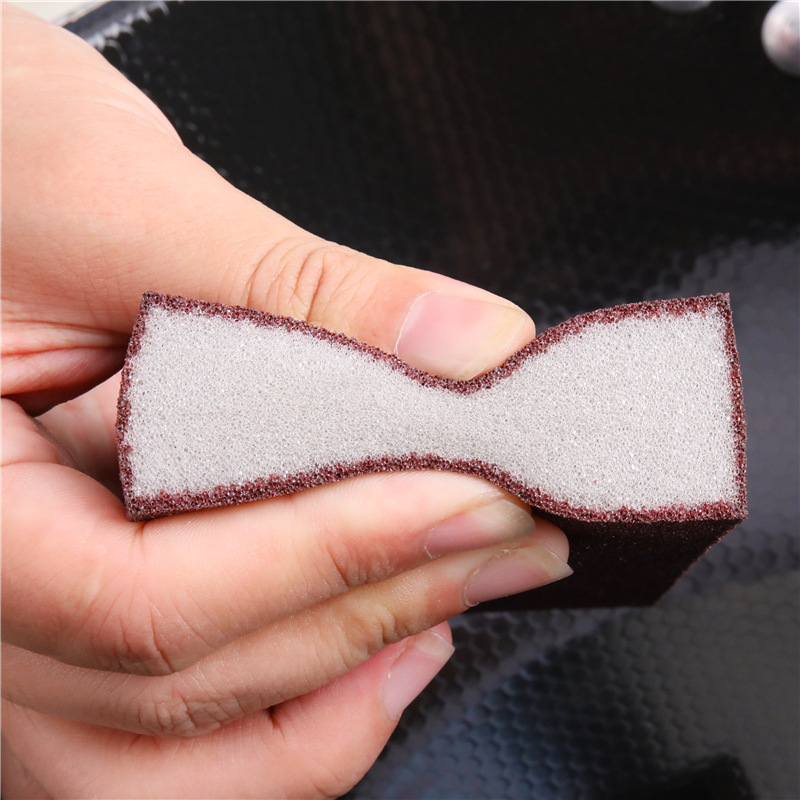 Emery sponge wipe for gaps and corners, decontamination and rust removal, kitchen cleaning brush, dishwashing brush