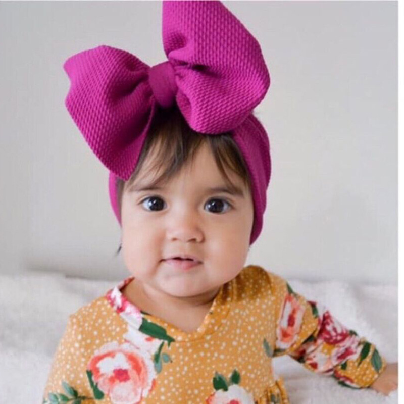 New European and American Hair Accessories ins Baby Hair Band Children's Halogen Door Protecting Headband Corn Grain Big Bow Head Decorative Belt