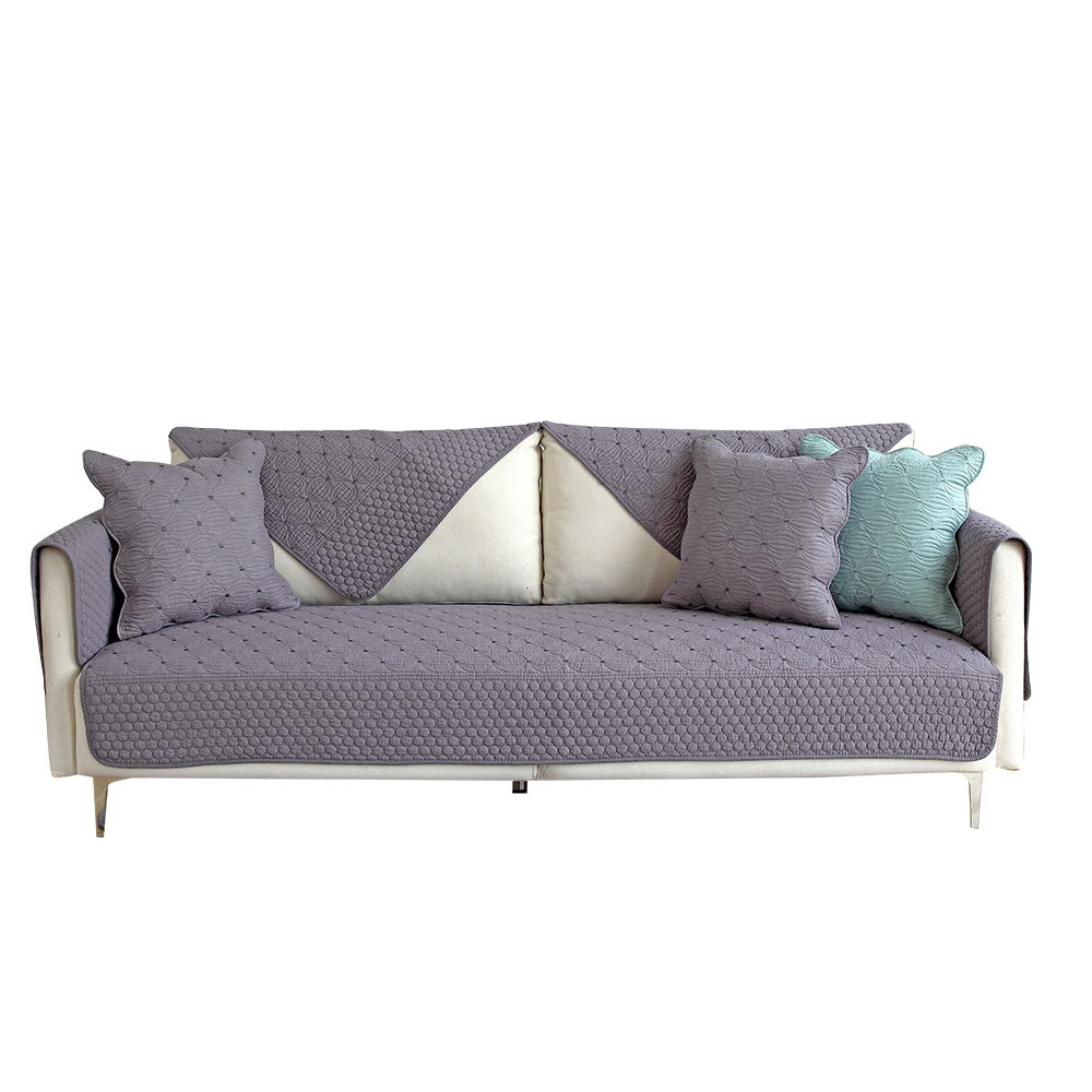 Four Seasons Universal Cotton Sofa Cushion Fabric Modern Simple Double-Sided Cotton Embroidered Sofa Cushion Winter Sofa Set Towel
