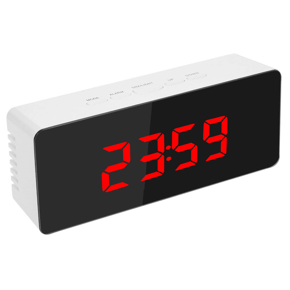 Creative LED mirror alarm clock digital display perpetual calendar HD digital alarm clock mirror clock makeup mirror electronic clock