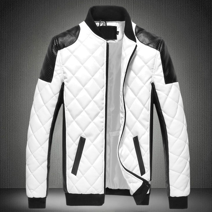 2019 Men's Washed Car Leather Fashion Trendy Diamond Men's Leather European and American Large Size Men's Leather Jacket Y210