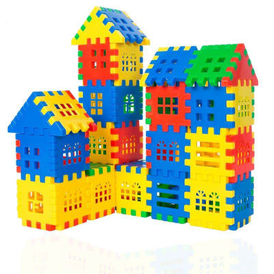 Factory Assembled Square Building Blocks Children's House Assembled Building Blocks Children's Men's and Women's Early Education Enlightenment House Building Blocks Wholesale