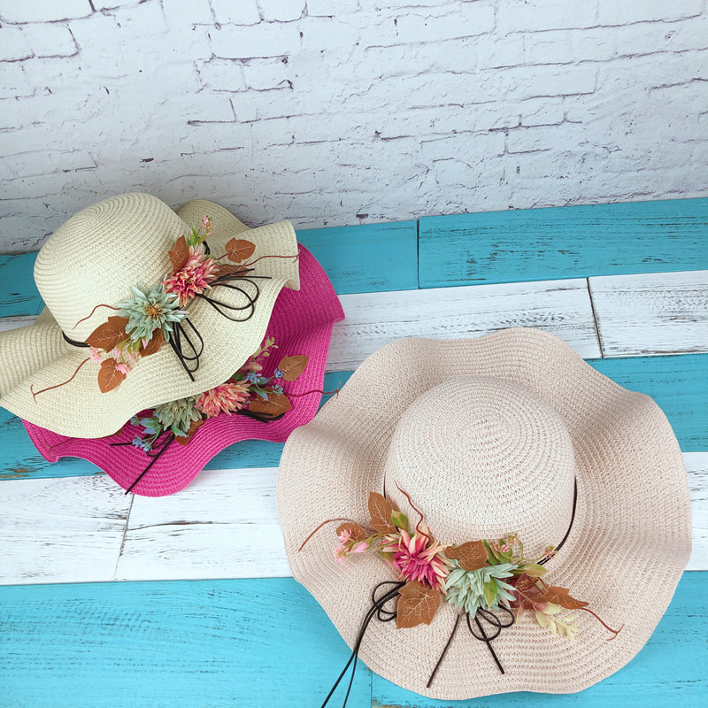 Summer Parent-Child Hat Children's Big-brimmed Straw Hat Sunscreen Sunshade Hat Beach Hat Seaside Travel All-match Casual Sun Hat