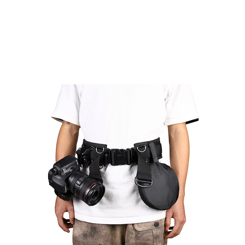 SLR Camera Fixed Belt Multifunctional Storage Photography Belt Mountaineering Lens Bag Hanging Buckle Belt Accessory Bag