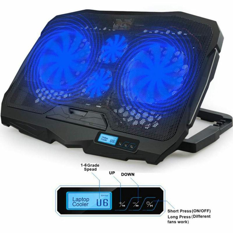 Notebook radiator 13 inch 14 inch 15.6 inch laptop cooler with speed regulating fan base bracket pad