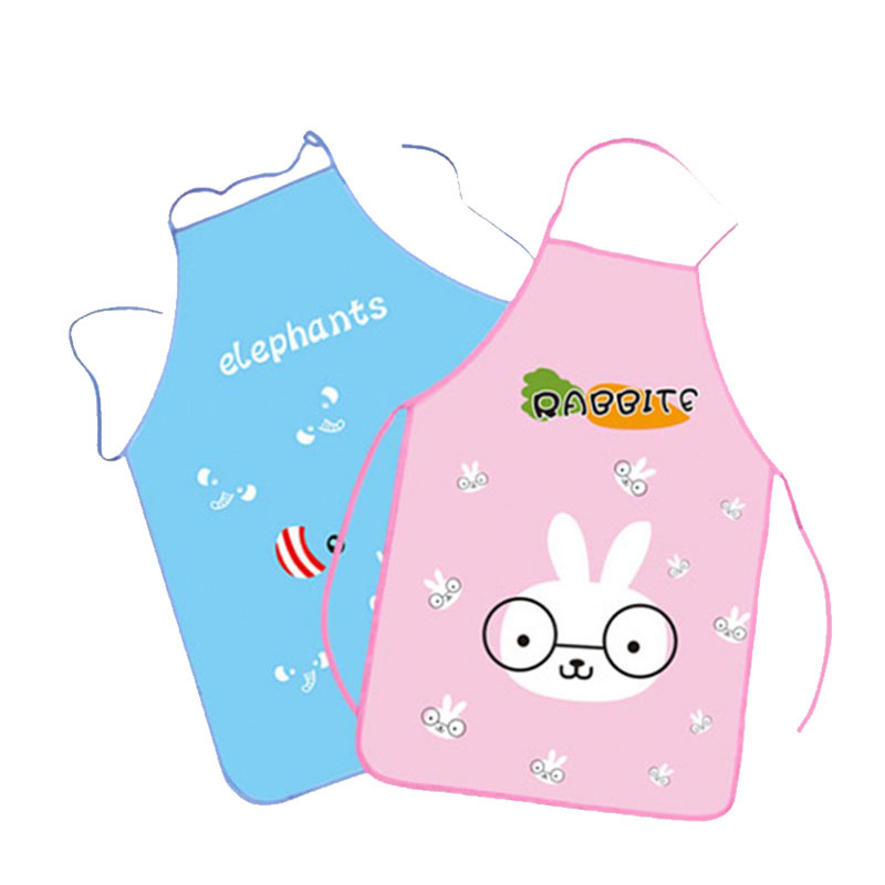 Korean Style Cute Princess Apron Cartoon Pattern Waterproof Half-length Apron Kitchen Sleeveless Apron