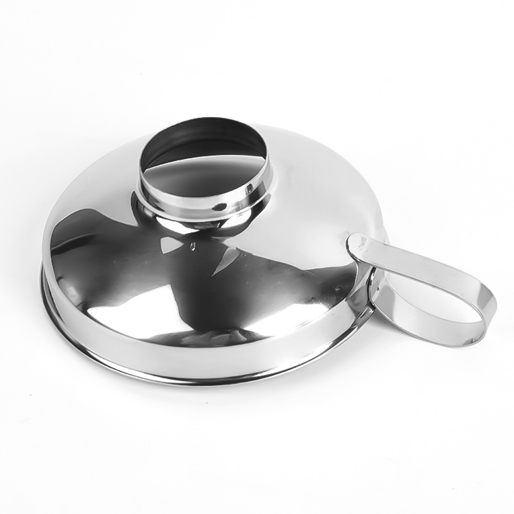 Stainless steel wide-mouth funnel large-diameter surface leakage with packaging food kimchi jam enema powder funnel