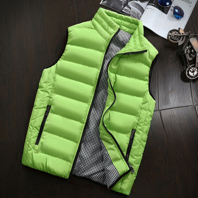 Factory perennial supply autumn and winter down cotton-padded jacket waistcoat men's vest cotton lightweight vest support printed embroidery
