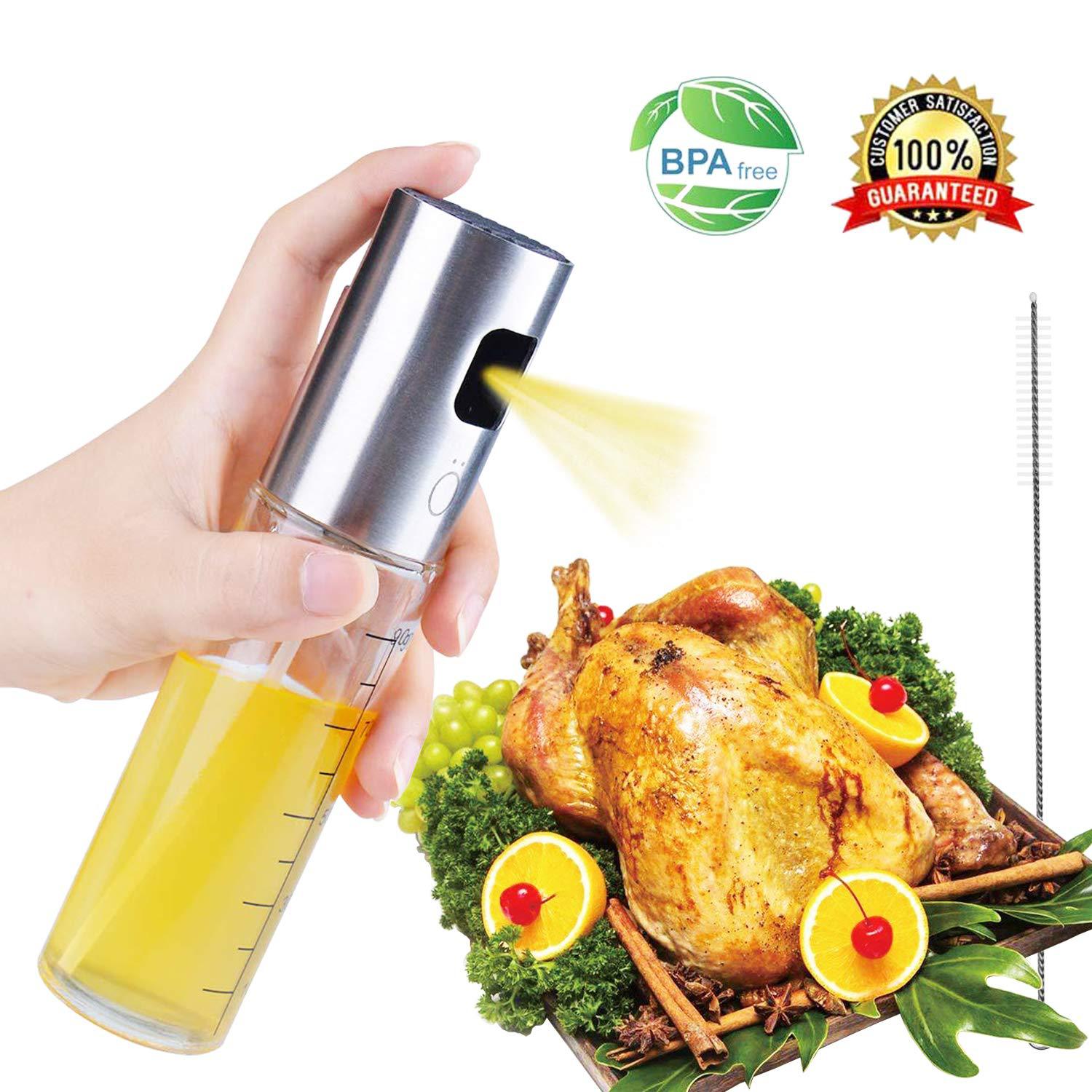 Stainless steel graduated spray bottle spray pot barbecue spray bottle kitchen oil spray pot atomizing spray bottle