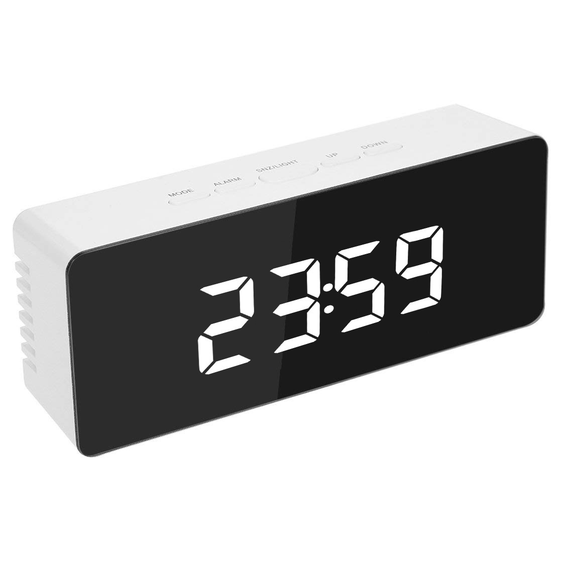 Creative LED mirror alarm clock digital display perpetual calendar HD digital alarm clock mirror clock makeup mirror electronic clock