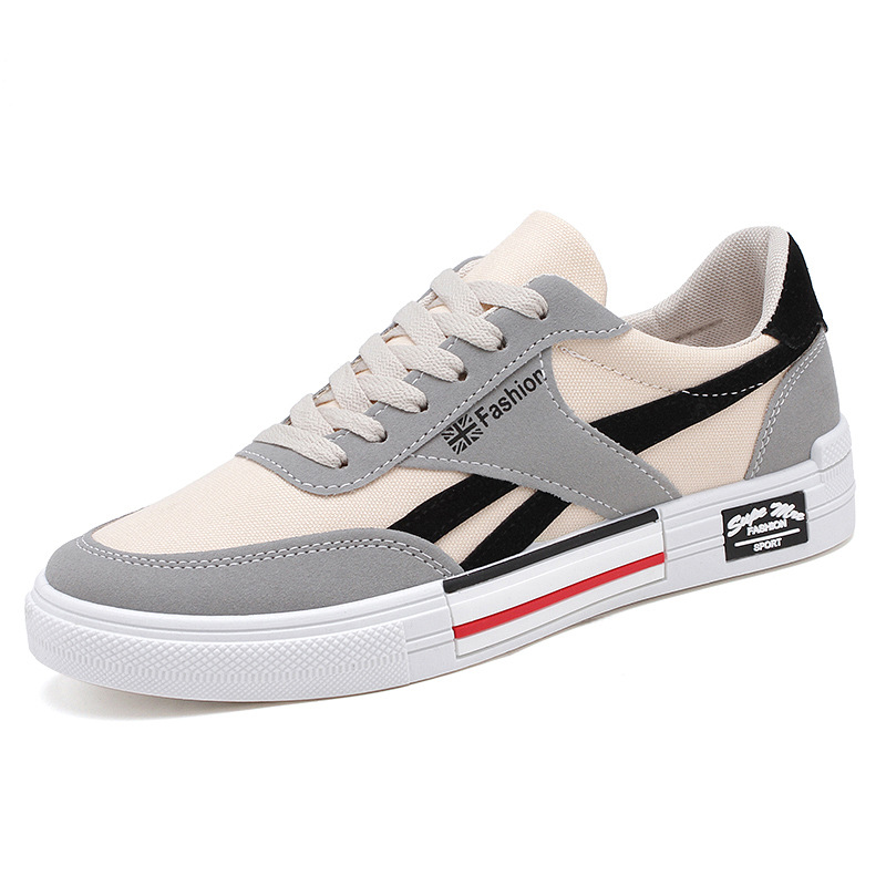 2023 New Korean Style Trendy Canvas Shoes Men's Trendy Shoes Student's All-match Warm Casual Shoes Men's Black and White Sneakers